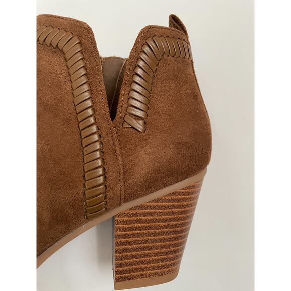 Dolce Vita Heeled Pointed Toe Suede Western Bootie Brown Tan Size 6.5 NEW - Picture 7 of 7